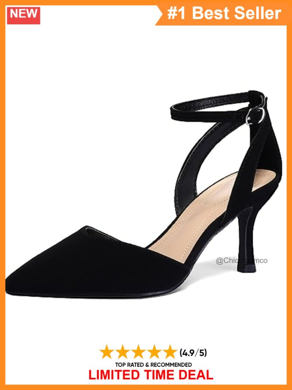 Women's Closed Toe Kitten Heels Comfortable Dress Pumps Shoes